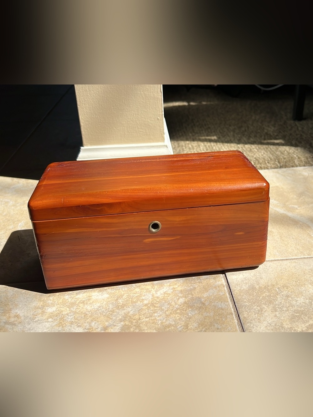 Vintage mini lane wood chest